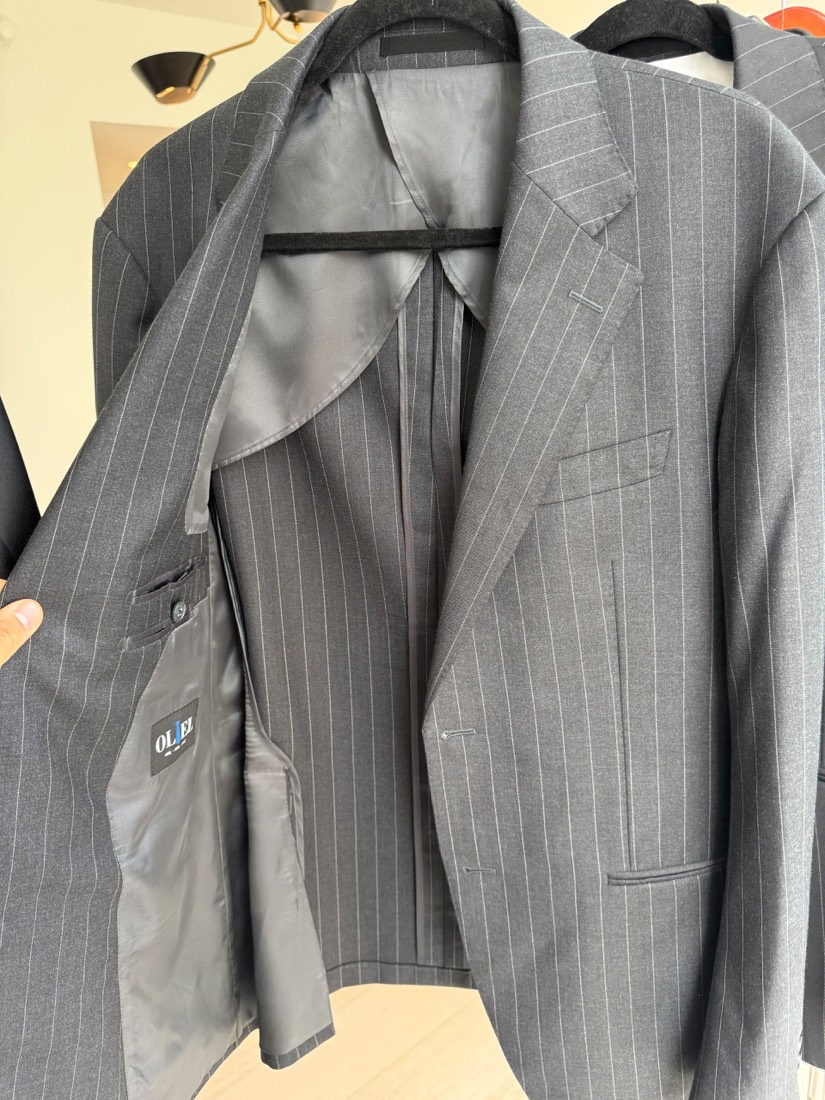 Charcoal pinstripe suit