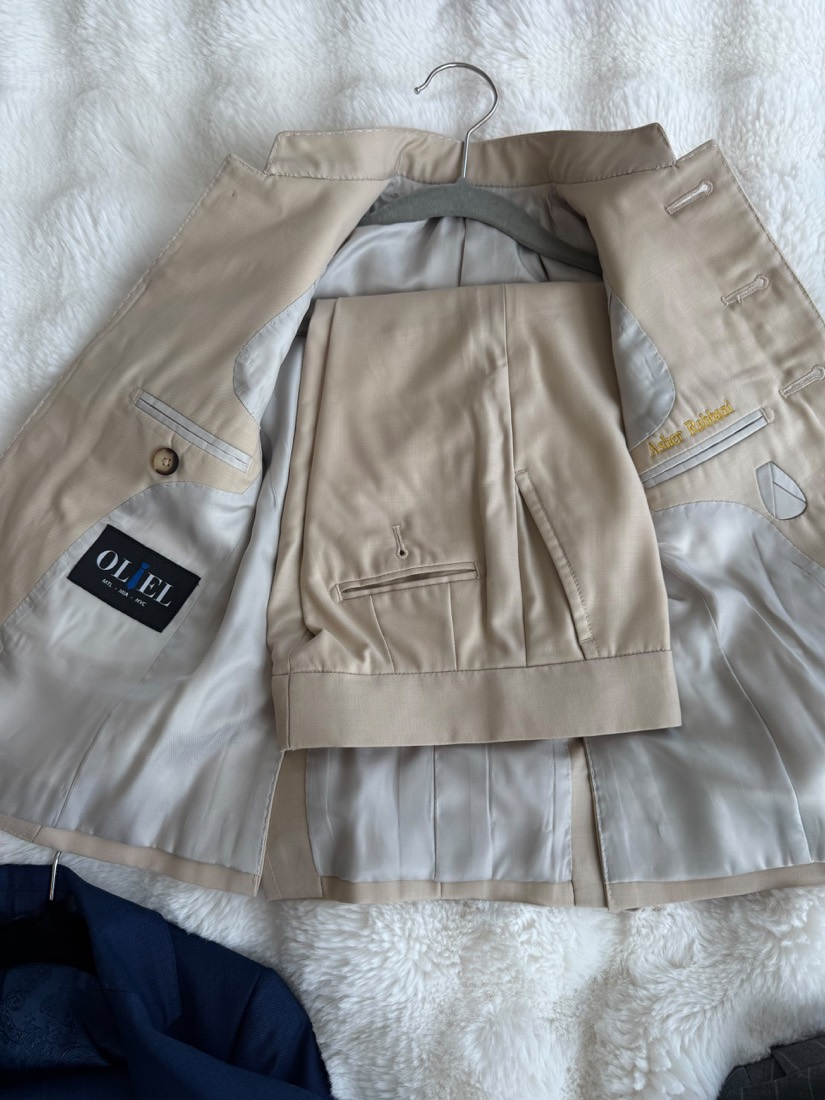 Tan made-to-measure suit